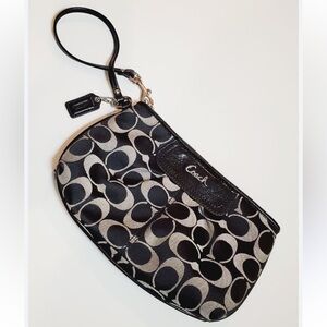 Coach Ashley Black and Gray Wristlet